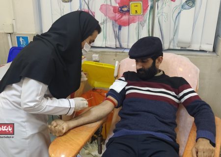 اهدا خون اعضاء بسیج رسانه شهرستان بابل بمناسبت دهه مبارک فجر