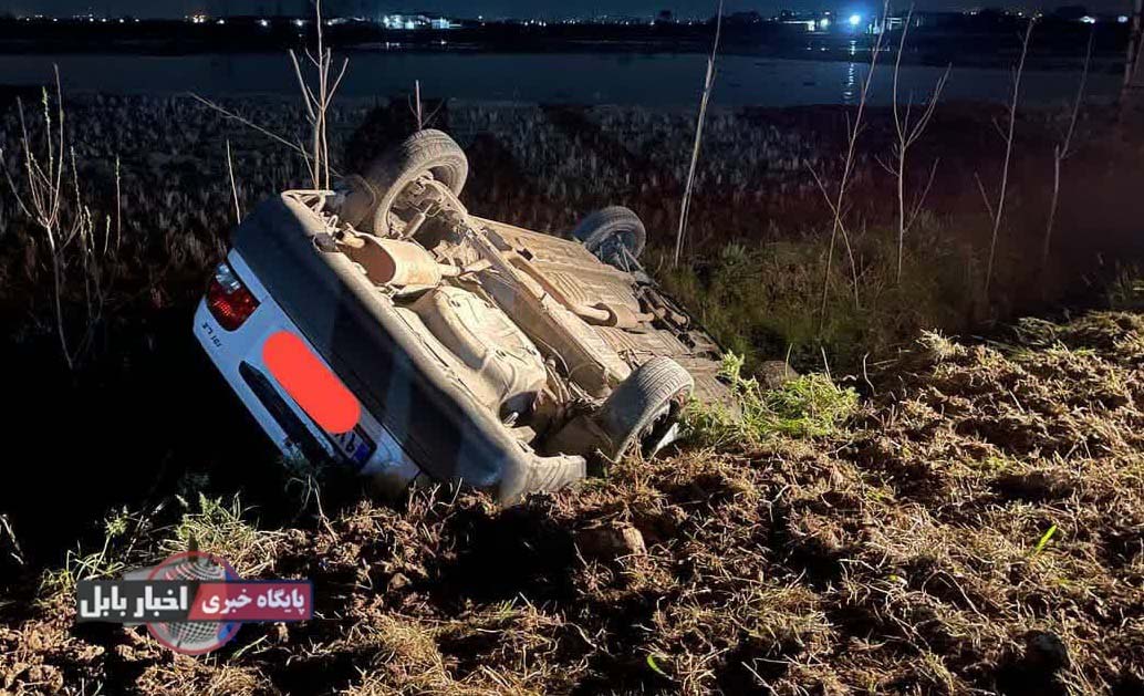 سانحه بامدادی در جاده بندپی غربی با زنده ماندن راننده خودرو