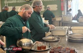 چایخانه موکب حسنیه اعظم امیرکلا در صحن غدیر حرم مطهر رضوی