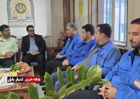 دیدار رئیس حوزه قضایی بندپی‌شرقی و پرسنل صنعت خزر با فرمانده پاسگاه