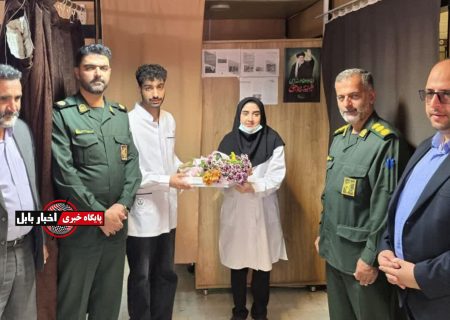 تجلیل فرمانده سپاه شهرستان بابل از پرستاران